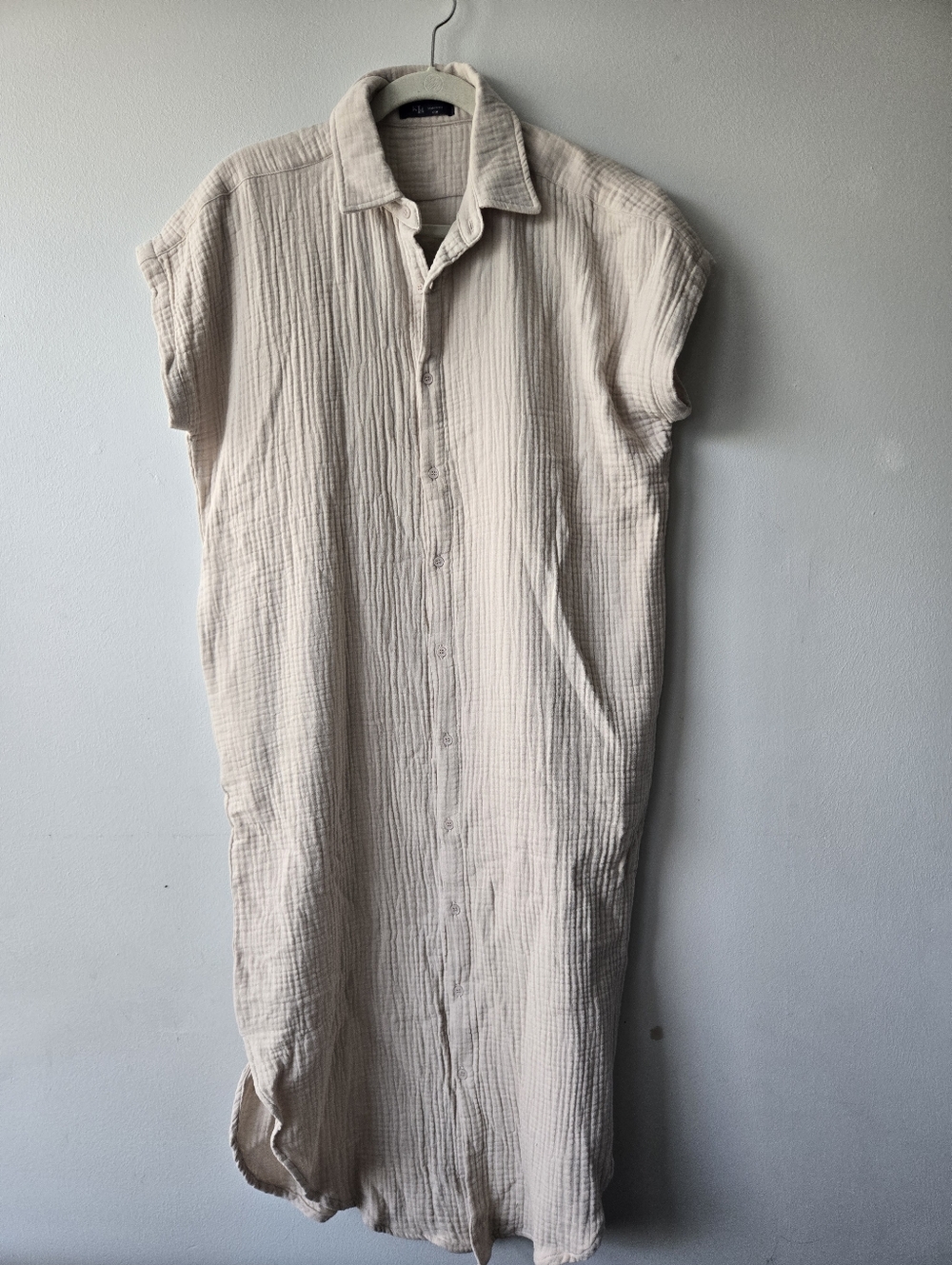Kld Cotton Shirt Dress Ivory S/M